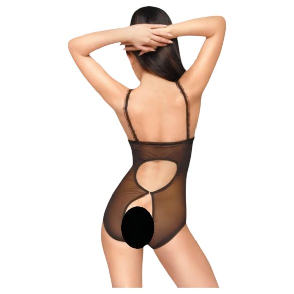 Penthouse - body sexy cu dantelă deschisă - negru - L/XL