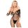 Penthouse High Profil - body sexy dantelă florală - negru