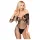 Penthouse High Profil - body sexy dantelă florală - negru - XL