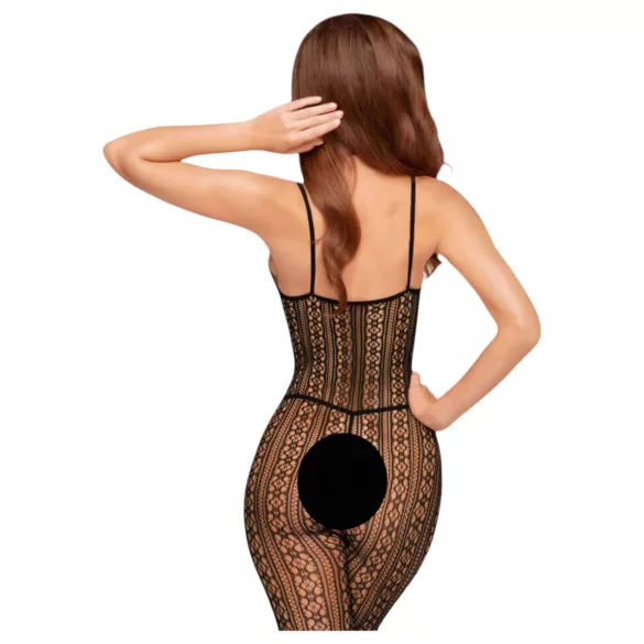 Penthouse - catsuit negru sexy cu plasă deschisă