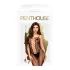 Penthouse Drop-Dead - body lingerie cu dungi, deschis - negru