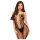 Penthouse Drop-Dead - catsuit cu dungi-mesh, deschis (negru) - XL