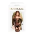 Penthouse Top-Notch - set negru sexy din plasă cu deschideri - XL