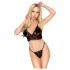 Penthouse Double Spice - set lenjerie cu sutien din dantelă - negru - M/L