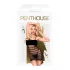 Penthouse Ecstasy Queen - rochie mini negru cu dungi din plasă