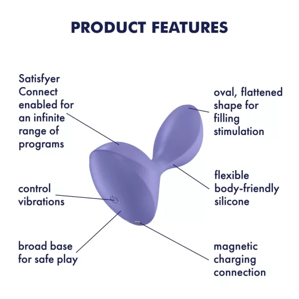 Satisfyer Sweet Seal - vibrator anal inteligent (violet)