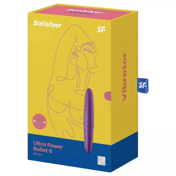 Satisfyer - Vibrator bullet rezistent la apă, reincărcabil - mov
