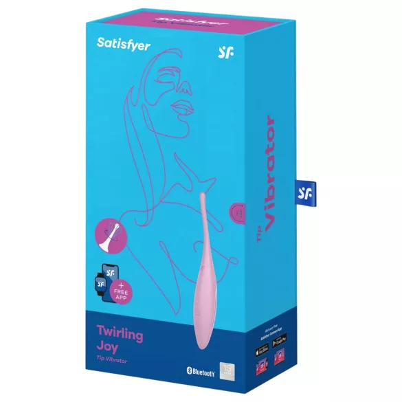 Satisfyer Twirling Joy - vibrator clitoridian controlat prin aplicație (roz)