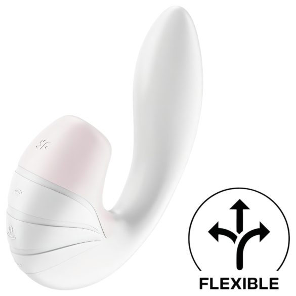 Satisfyer Supernova - vibrator 2în1 cu unde de aer, reîncărcabil (alb)