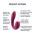 Satisfyer Sunray - vibrator 2 în 1 cu acumulatoare, cu unde de aer (roșu)