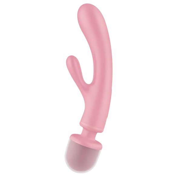 Satisfyer Triple Lover - Vibrator masaj G-spot și clitoris - roz