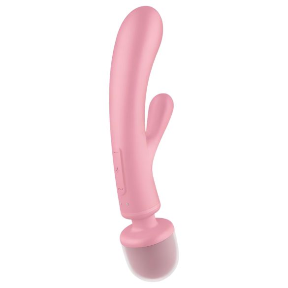 Satisfyer Triple Lover - Vibrator masaj G-spot și clitoris - roz