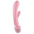 Satisfyer Triple Lover - Vibrator masaj G-spot și clitoris - roz