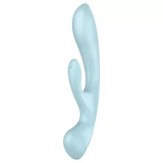   Satisfyer Triple Oh - vibrator cu acumulator, cu braț pentru clitoris (albastru)