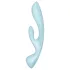 Satisfyer Triple Oh - vibrator cu acumulator, cu braț pentru clitoris (albastru)