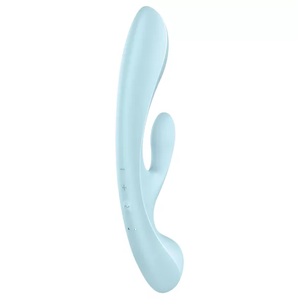 Satisfyer Triple Oh - vibrator cu acumulator, cu braț pentru clitoris (albastru)
