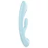 Satisfyer Triple Oh - vibrator cu acumulator, cu braț pentru clitoris (albastru)