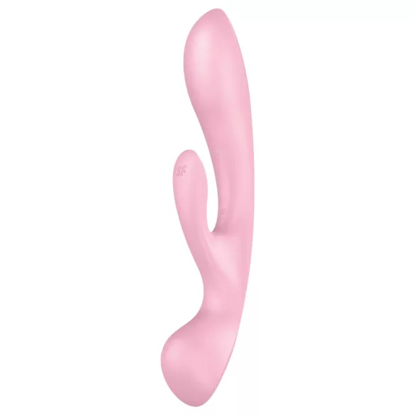 Satisfyer Triple Oh - vibrator cu braț pentru clitoris, reîncărcabil, roz