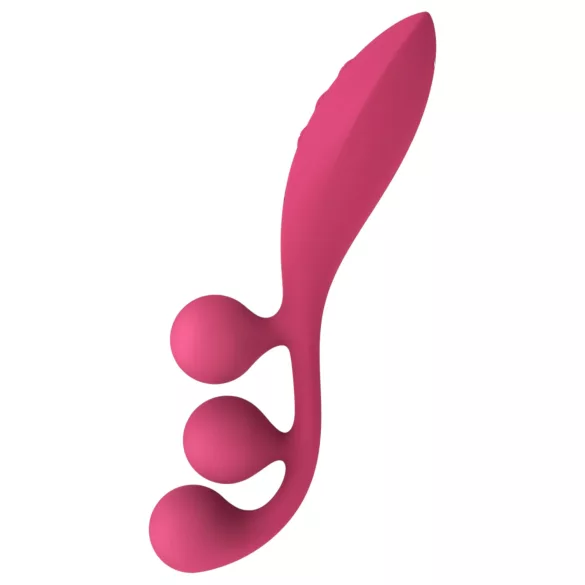 Satisfyer Tri Ball 1 - vibrator multifuncțional reîncărcabil - roșu