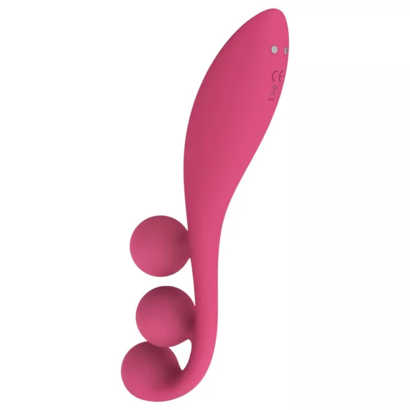 Satisfyer Tri Ball 1 - vibrator multifuncțional reîncărcabil - roșu