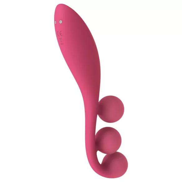 Satisfyer Tri Ball 1 - vibrator multifuncțional reîncărcabil - roșu