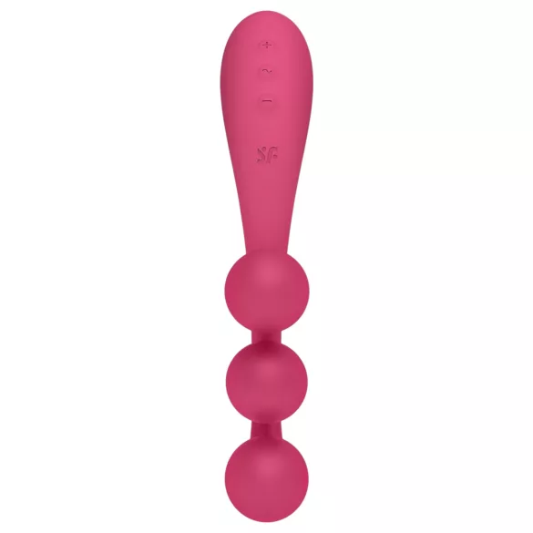 Satisfyer Tri Ball 1 - vibrator multifuncțional reîncărcabil - roșu