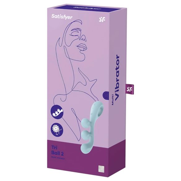 Satisfyer Tri Ball 2 - vibrator multifuncțional - silicon - verde mentă