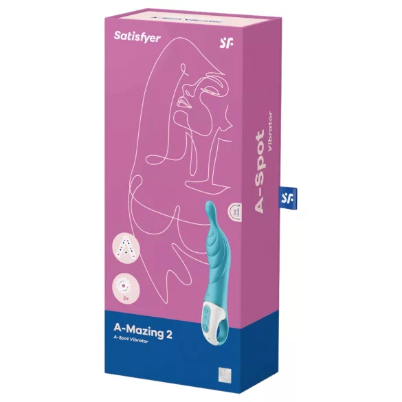 Satisfyer A-Mazing 2 - vibrator A-spot reincărcabil - turcoaz