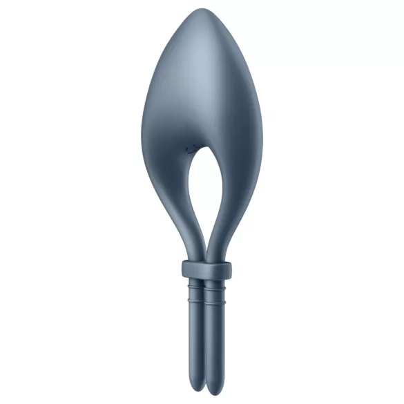 Satisfyer Bullseye - inel vibrator inteligent pentru penis - silicon gri