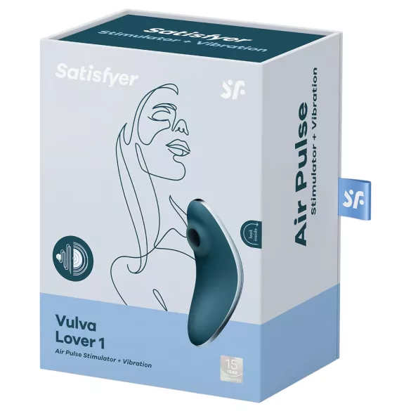 Satisfyer Vulva Lover 1 - vibrator cu unde de aer și încărcare (albastru)
