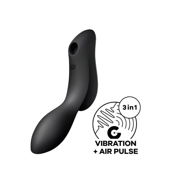 Satisfyer Curvy Trinity 2 - vibrator 2în1 cu undă de aer (negru)