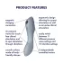 Satisfyer Curvy Trinity 3 - vibrator 2în1 cu unde de aer (gri)
