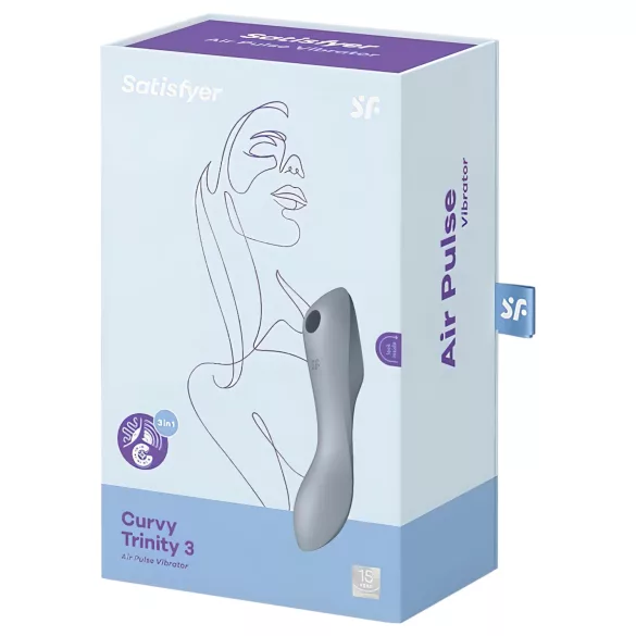 Satisfyer Curvy Trinity 3 - vibrator 2în1 cu unde de aer (gri)