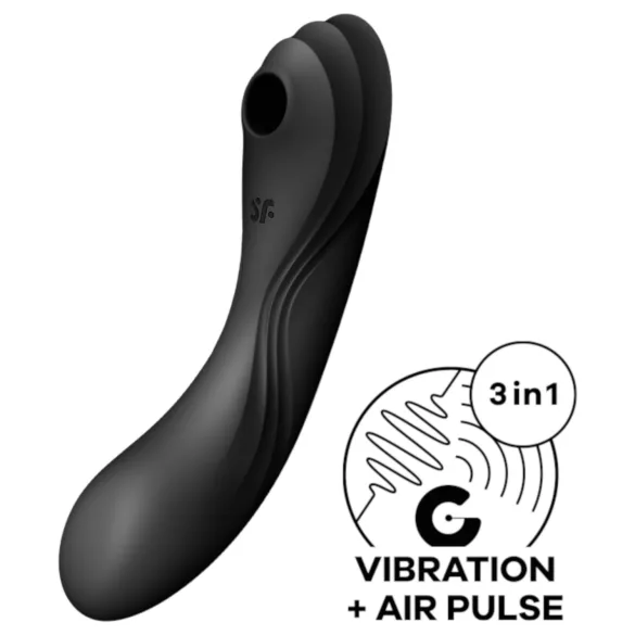 Satisfyer Curvy Trinity 4 - vibrator 2în1 cu unde de aer (negru)