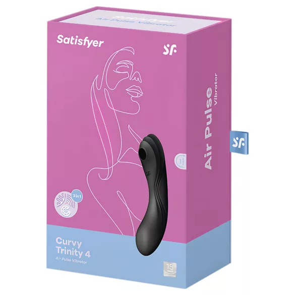 Satisfyer Curvy Trinity 4 - vibrator 2în1 cu unde de aer (negru)