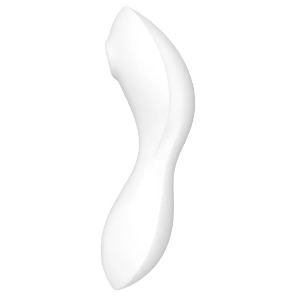 Satisfyer Curvy Trinity 5+ - Vibrator 2în1 controlat prin aplicație (alb)