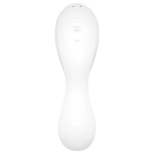 Satisfyer Curvy Trinity 5+ - Vibrator 2în1 controlat prin aplicație (alb)