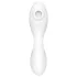 Satisfyer Curvy Trinity 5+ - Vibrator 2în1 controlat prin aplicație (alb)