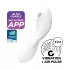 Satisfyer Curvy Trinity 5+ - Vibrator 2în1 controlat prin aplicație (alb)