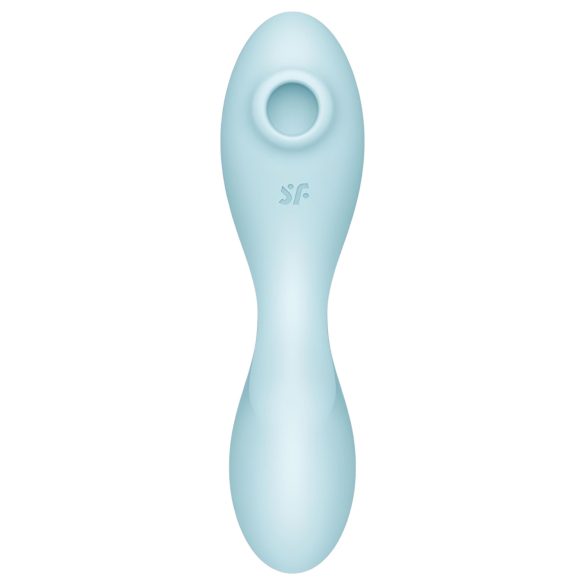 Satisfyer Curvy Trinity 5+ - vibrator 2în1 inteligent - albastru