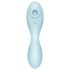 Satisfyer Curvy Trinity 5+ - vibrator inteligent 2în1 (albastru)