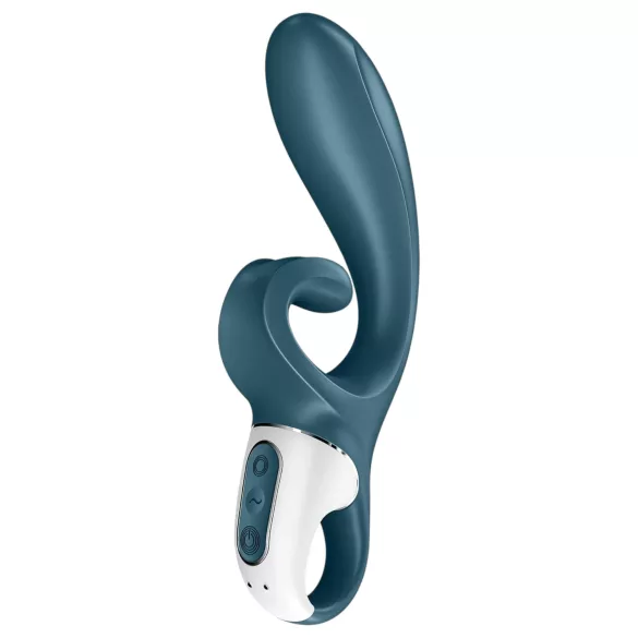 Satisfyer Hug Me - Vibrator cu braț pentru clitoris controlat prin aplicație (albastru)