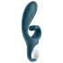Satisfyer Hug Me - Vibrator cu braț pentru clitoris controlat prin aplicație (albastru)