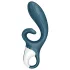 Satisfyer Hug Me - Vibrator cu braț pentru clitoris controlat prin aplicație (albastru)