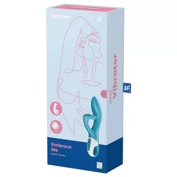 Satisfyer Embrace Me - vibrator cu braț pentru clitoris, reîncărcabil, turcoaz