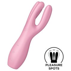   Satisfyer Threesome 3 - vibrator clitoridian reîncărcabil (roz)
