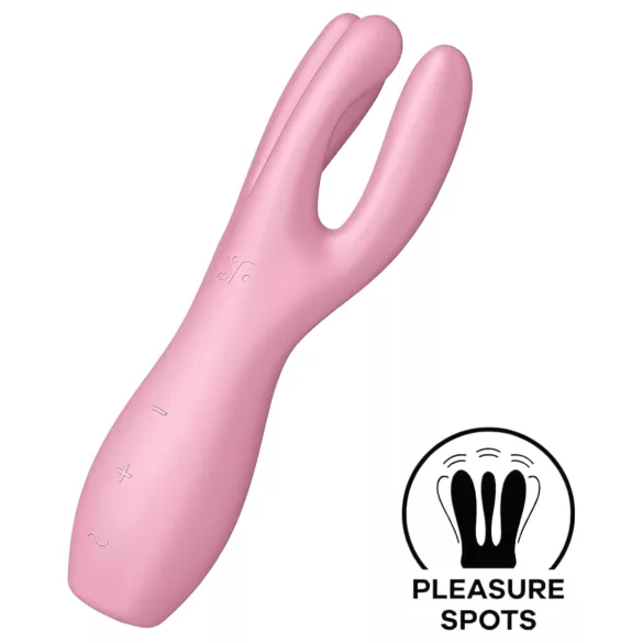 Satisfyer Threesome 3 - vibrator pentru clitoris cu acumulator (roz)