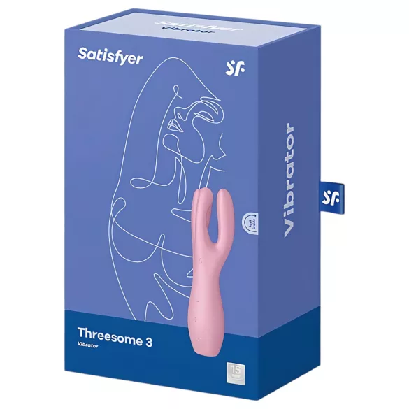 Satisfyer Threesome 3 - vibrator pentru clitoris cu acumulator (roz)