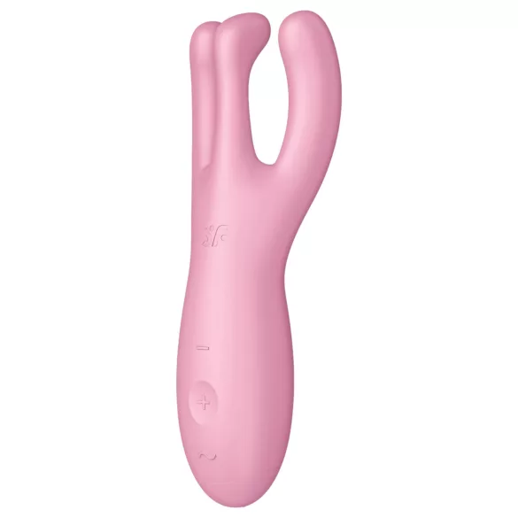 Satisfyer Threesome 4 - Vibrator clitoridian controlat prin aplicație (roz)