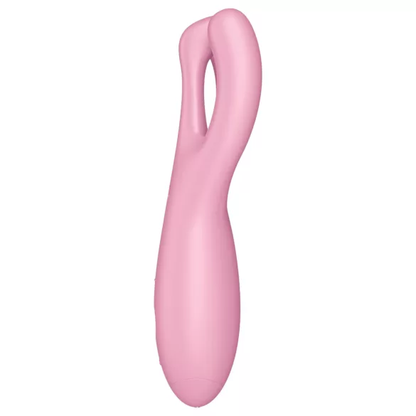 Satisfyer Threesome 4 - Vibrator clitoridian controlat prin aplicație (roz)